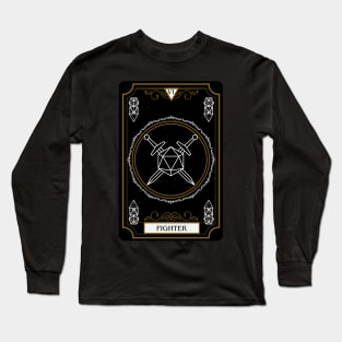 Fighter Dnd Tarot Card for Dungeons and Dragons Long Sleeve T-Shirt